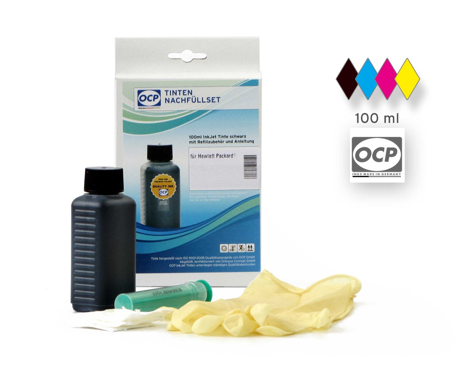 Nachfüllset für HP 300, 301, 350, 364, 901, 920 schwarz pigmentiert Nachfüllset für HP 300, 301, 350, 364, 901, 920 schwarz pigmentiert