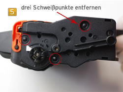 Samsung MLT-D 116 - drei Schweißpunkte entfernen