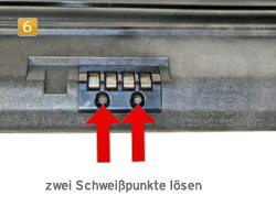 Samsung SCX-5635, SCX-5835, SCX-5935 zwei Schweißpunkte lösen Samsung MLT-D 2082 S/ELS - Befüllanleitung