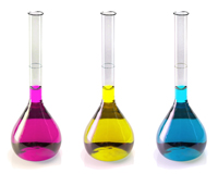 Magenta ink, Yellow ink, Cyan ink Magenta ink, Yellow ink, Cyan ink