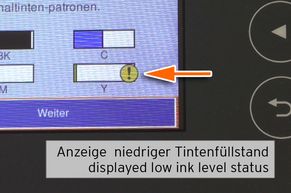 Alternative Epson 603 Patrone mit niedrigem Tintenfüllstand