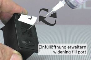 Belüftungsöffnung im Patronendeckel PG560 erweitern