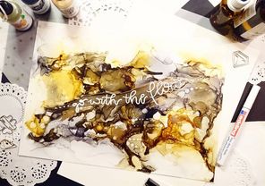 Handlettering Alcohol Ink