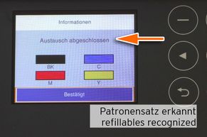 Il set di cartucce alternative per Epson 502 viene rilevato con il livello di inchiostro pieno