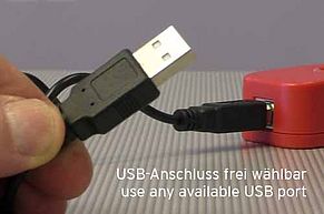 USB-Anschluss frei wählbar