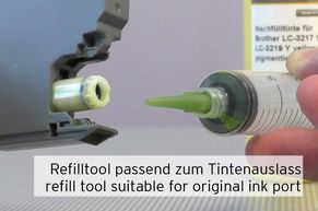 [Translate to Italienisch:] Refilltool passend zu original Brother LC-3219 und LC-3217 Tintenpatronen
