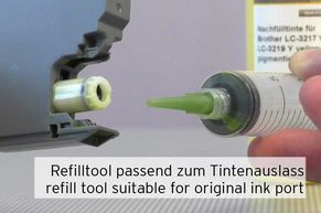 [Translate to Englisch:] Refilltool passend zu original Brother LC-3219 und LC-3217 Tintenpatronen