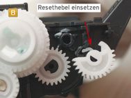 Brother TN-1050, HL-1110, HL-1112 Resethebel einsetzen Brother HL-1110, HL-1112 - Tonerrefill