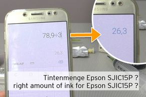 Quantità corretta di inchiostro di ricarica per una cartuccia di inchiostro Epson SJIC15P