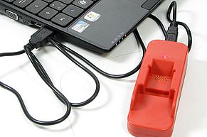 The operational resetter connected to a laptop.