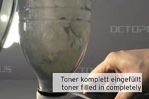 Kontrolle Refilltoner komplett eingefüllt