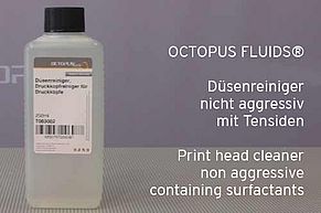 Il liquido detergente da ugello Octopus Fluids non aggredisce grazie ai tensioattivi