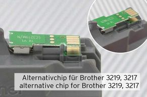 Chip alternativo su cartuccia di inchiostro originale Brother