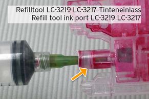 Refill tool suitable for ink port on LC-3219 LC-3217 cartridges