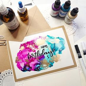 Alcohol Ink Alkoholtinte Handlettering