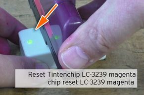 [Translate to Italienisch:] Reset Tintenchip Brother LC3239 magenta