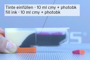 Tintenmenge Epson T3343, T3363 nachfüllen