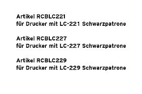 Kompatibilität Fill In Patronen LC-221,223,225,227,229