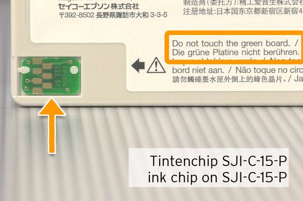 Chip sulla cartuccia di inchiostro Epson SJIC15P per TMC3400