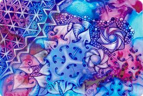 Alcohol Ink Sfondo per Zentangle Inspired Art 