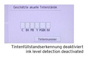 [Translate to Italienisch:] Befüllbare Patronen für Canon PGI-580 CLI-581 mit komplett deaktiviertem Tintenfüllstand