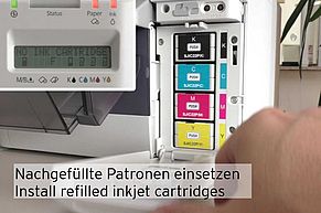 Nachgefüllte Epson Tintenpatronen einsetzen