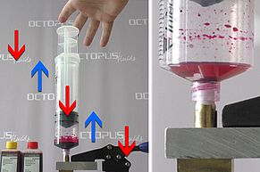 Refill ink gets sucked into the cartridge