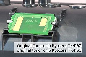 Kyocera TK-11160 Tonerchip auf der Kartusche