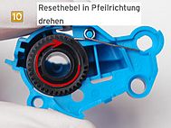 Brother TN-241, TN-245, HL-3140, HL-3170 Resethebel zurückdrehen Brother HL-3140 - Toner Nachfüllanleitung