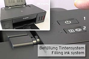 Befüllung Tintensystem Canon CISS Drucker