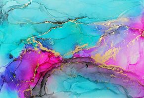 Alcohol Ink Art with Gold from Octopus Fluids Alcohol Ink