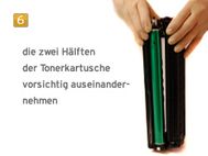 Samsung CLP-415, CLX-4195 - Tonerkartusche trennen Samsung CLT-K 504 S/ELS - Tonerkartusche trennen