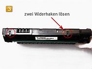 Samsung ML-2250 D5, D8 ELS - zwei Widerhaken lösen