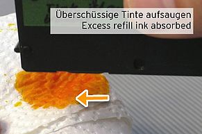 [Translate to Englisch:] Nachgefüllte Canon CLI-581 tropft nicht