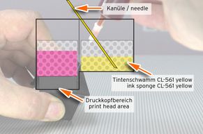 ink sponge Canon CL-561 inner structure