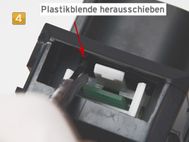 Lexmark Optra C-540, X-543 Plastikblende herausschieben