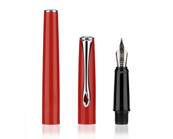 Füllhalter Diplomat Esteem lack rot, Stärke M