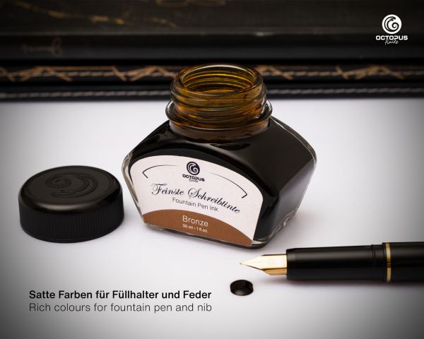 Fountain pen ink including converter, Writing ink for fountain pen, Bronze