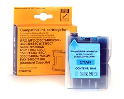 Cartuccia di inchiostro compatibile per Brother LC37,LC51,LC57,LC970,LC1000 cyan