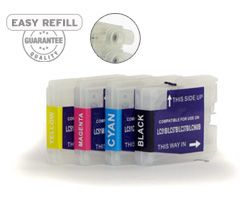 Refillable Ink cartridges compatible with Brother LC-1000 with Printer Ink