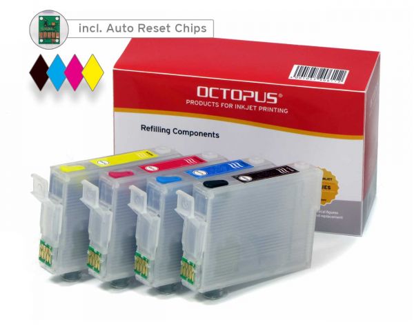 Refillable ink cartridges for Epson 27 inkjet cartridges (non OEM)