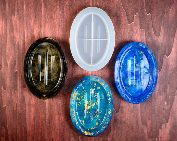 Stampo in silicone, stampo di colata per resina epossidica o resina per fare un portasapone, ovale