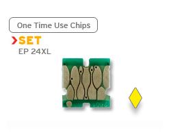 Single-use chip for Epson 24 yellow XL cartridge (non-OEM)