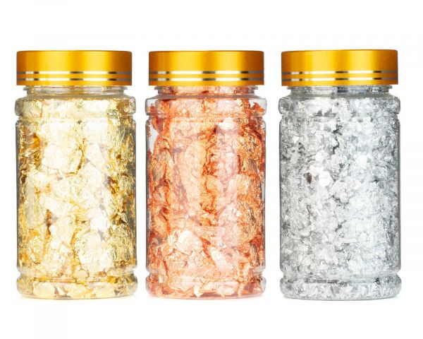 Gold Flakes Metallics for Epoxy Resin, Alcohol Ink Art and Arts & Crafts