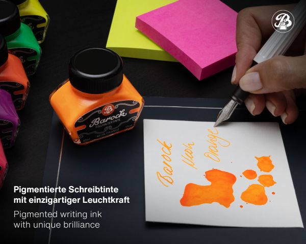 Barock Neon Füllhaltertinte zum Schreiben, Markieren und Zeichnen, 30 ml