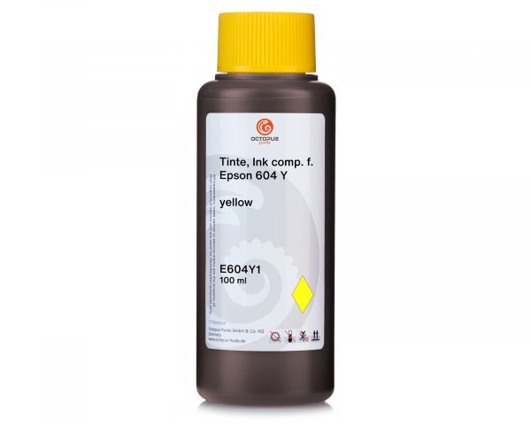 Inchiostro di ricarica per Epson 604, Expression Home XP-2200, 3200, 4200, WorkForce WF-2900 giallo