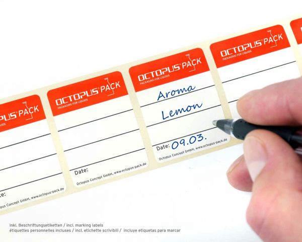 10 x 10 ml LDPE Tropfflaschen mit weißen Deckeln + Trichter