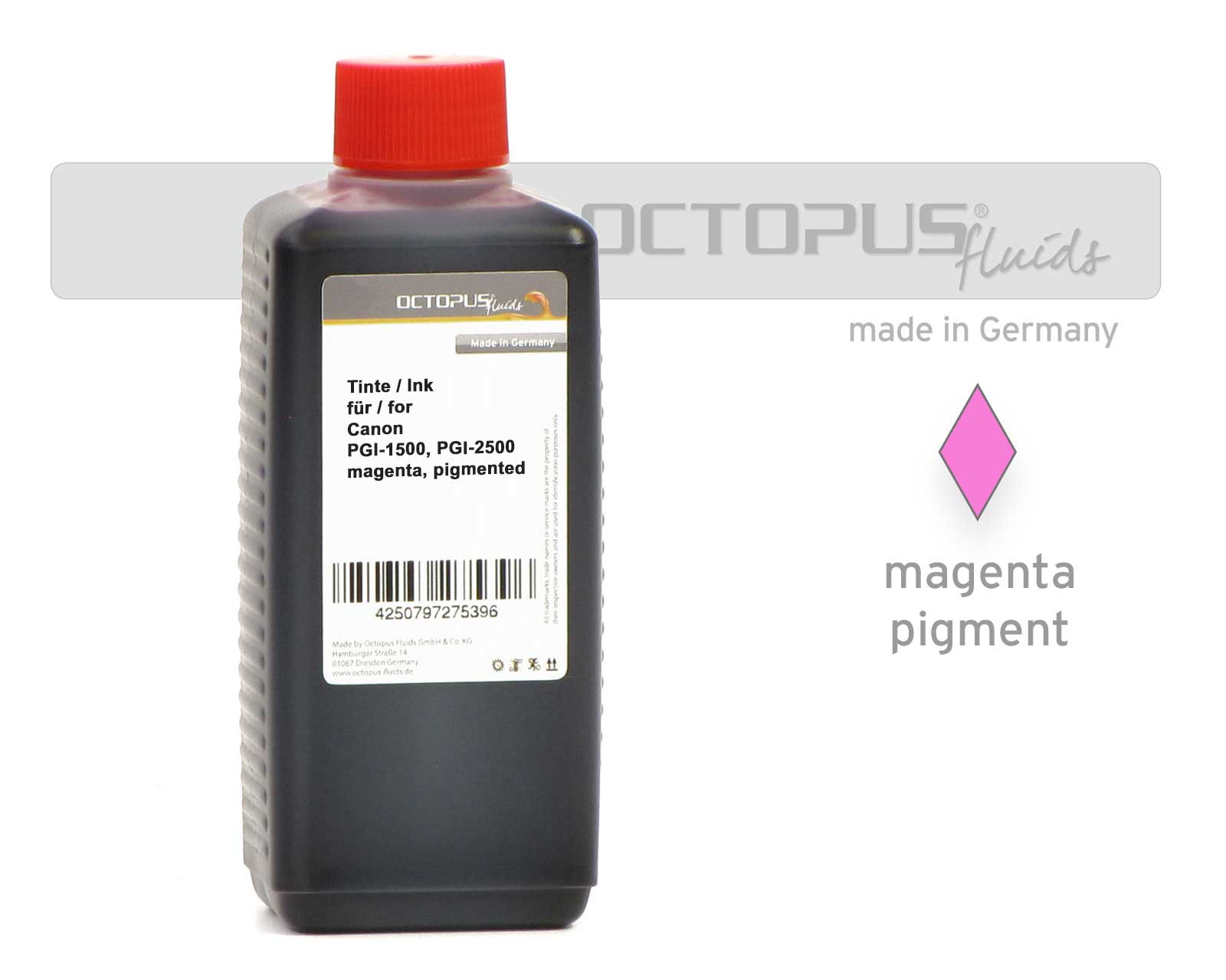 
Refill ink for Canon PGI-1500, PGI-2500 magenta pigmented