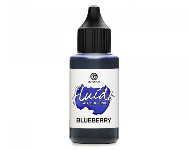 Octopus Fluids Alcohol Ink Blueberry for fluid art and resin, violett