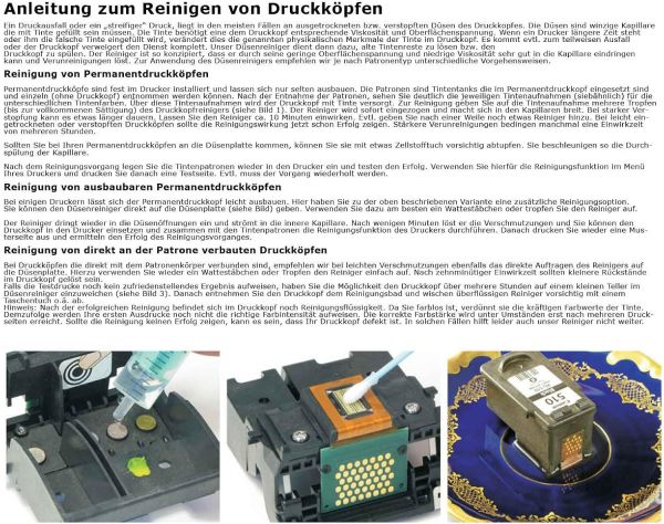 100ml Düsenreiniger, Druckkopfreiniger, Print Head and Nozzle Cleaner